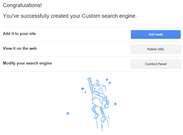 Google custom search engine success