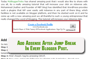 adsense below jumpbreck blogger