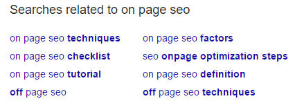 LSI keywords is Google