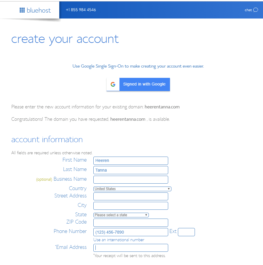 How to Start a Blog to Make Money in 2020 4 Account-info