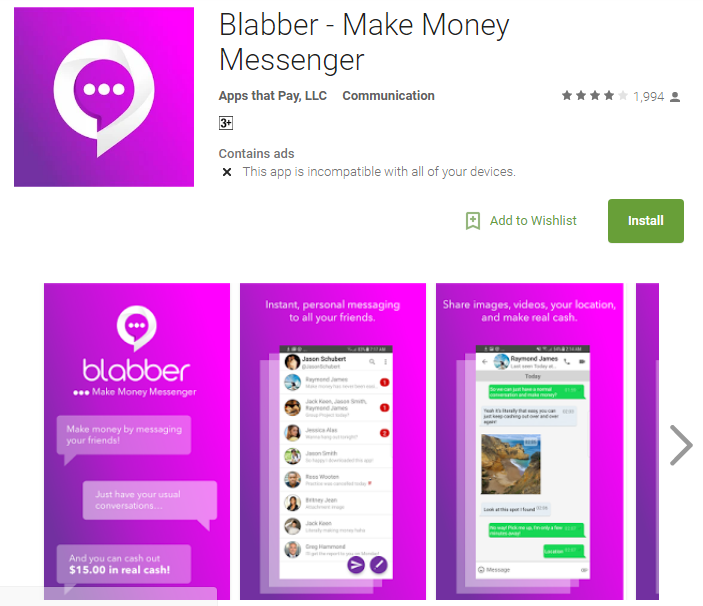 Blabber make money app