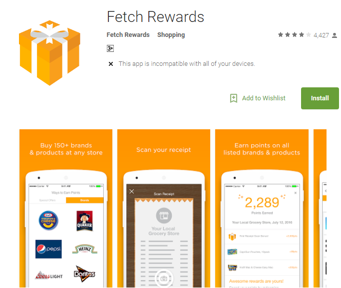 Fetch rewards app