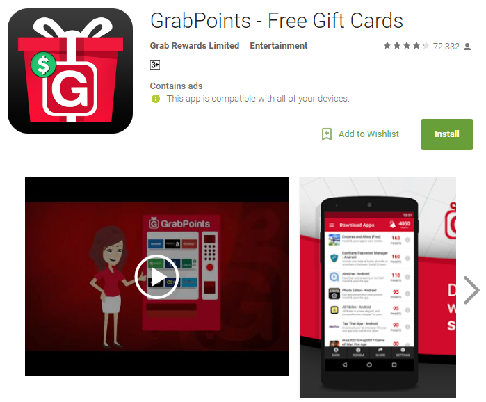 Grabpoints free figt cards app