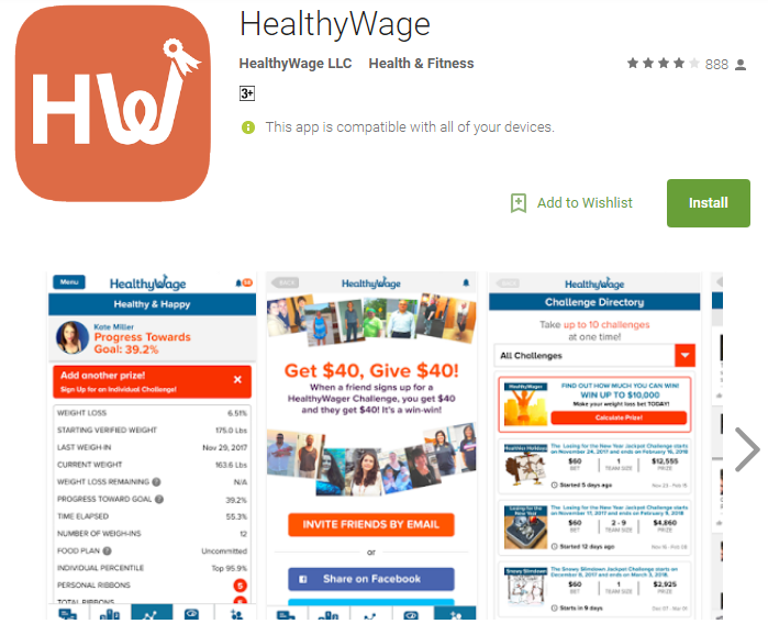 Healthywage app
