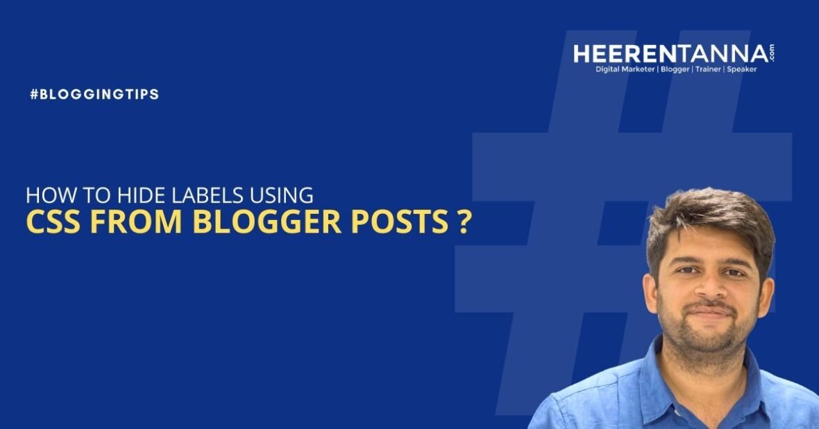 How To Hide Labels Using CSS From Blogger Posts?