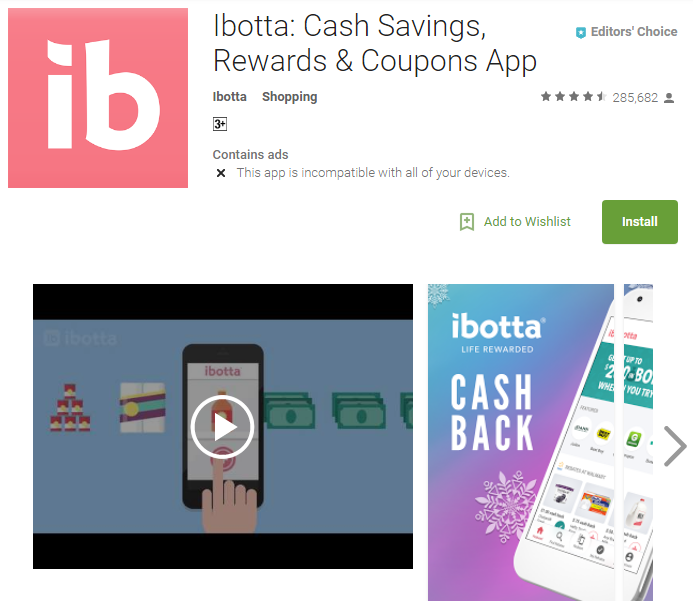 Ibotta cash back savings rewards coupons app app