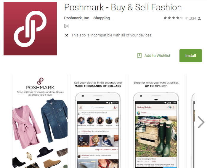 Poshmark buy sell fashion app