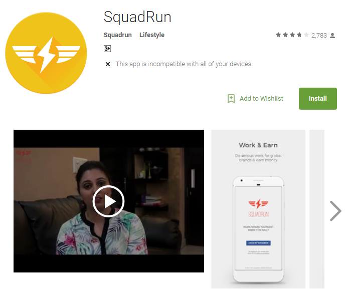 Squadrun earn money by doing meaningful tasks app